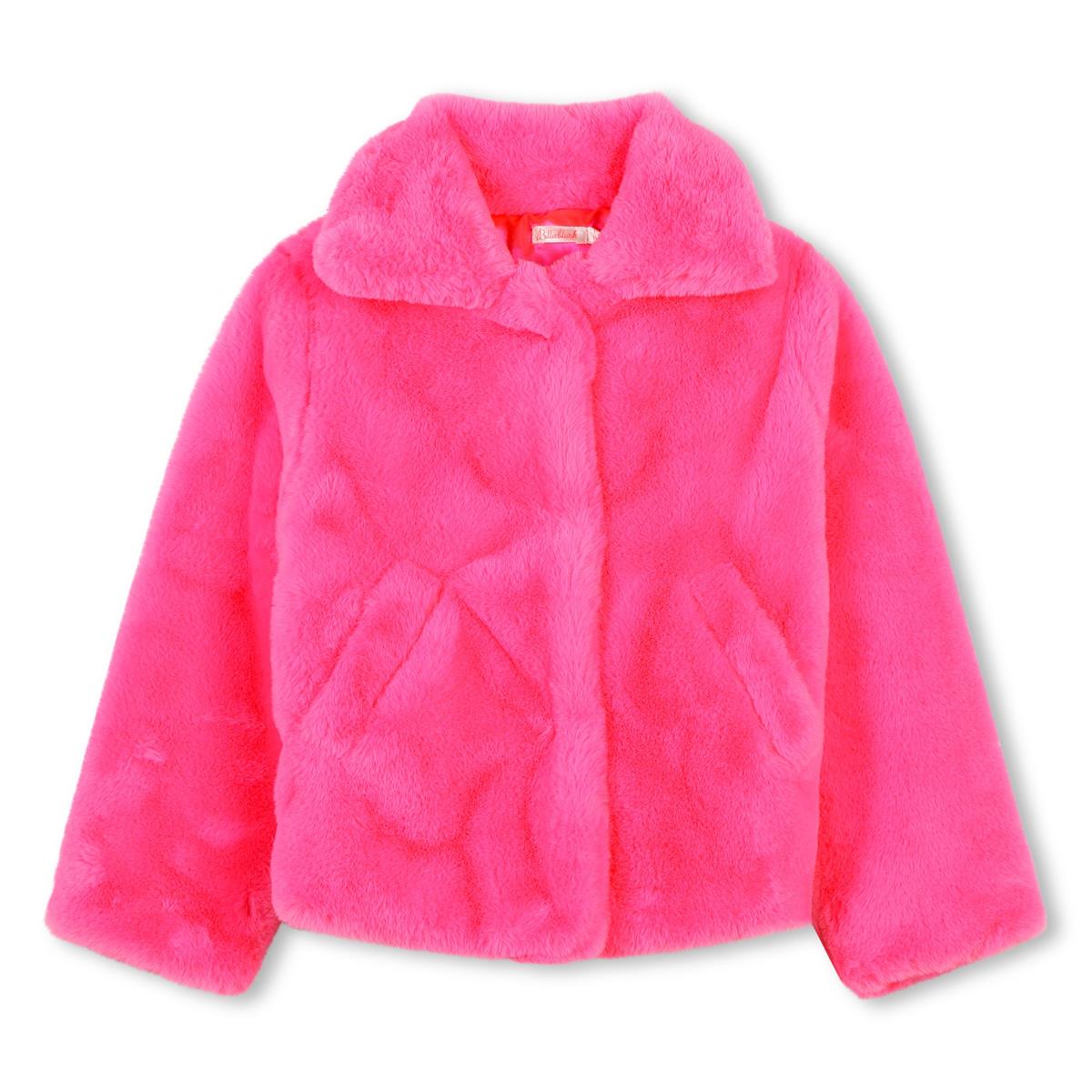 Girls Rose Fur Coat