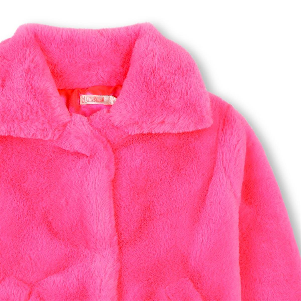 Girls Rose Fur Coat