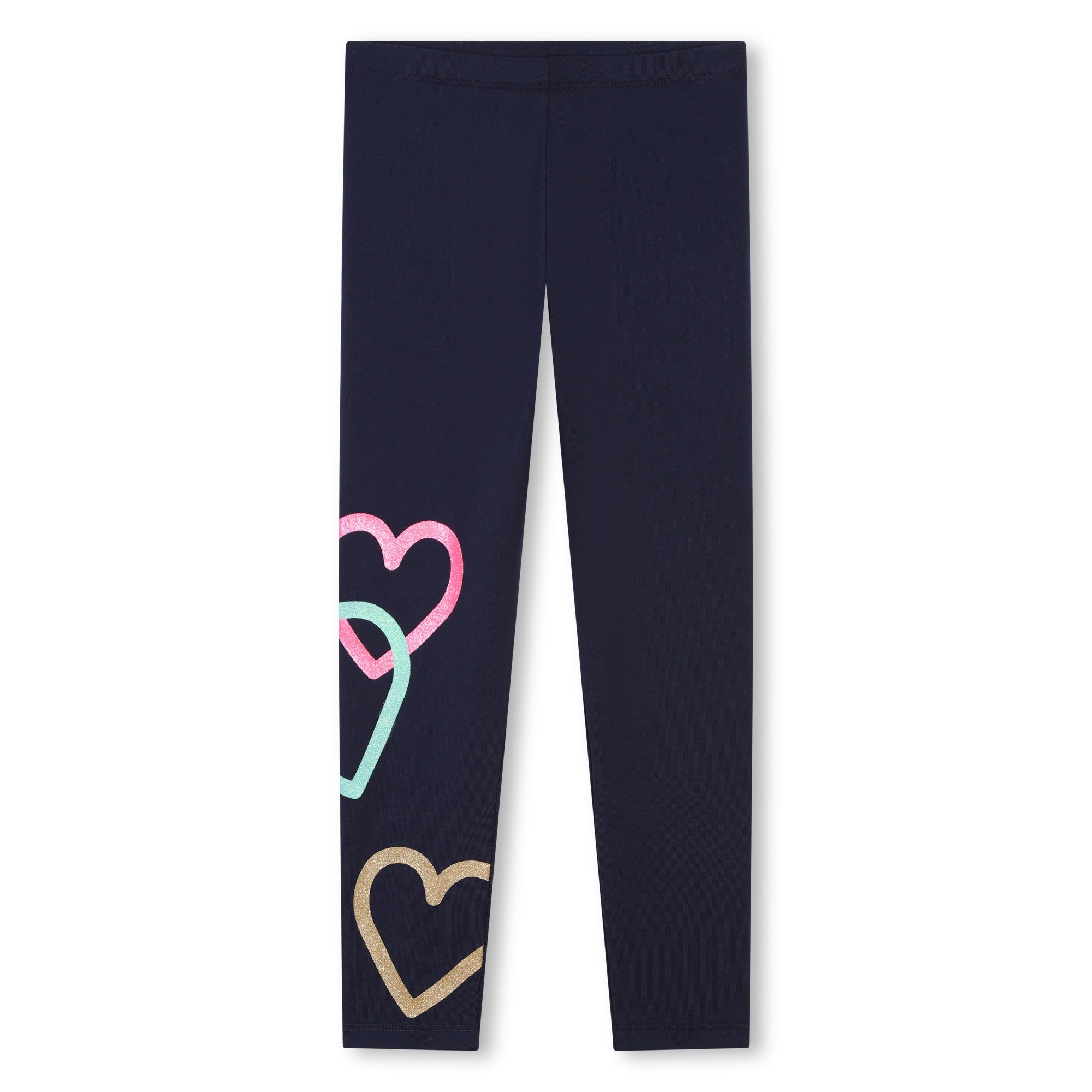 Girls Navy Cotton Leggings