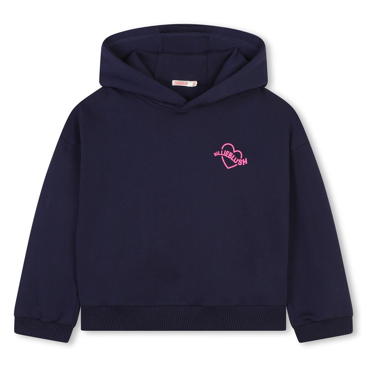 Girls Dark Blue Cotton Sweatshirt