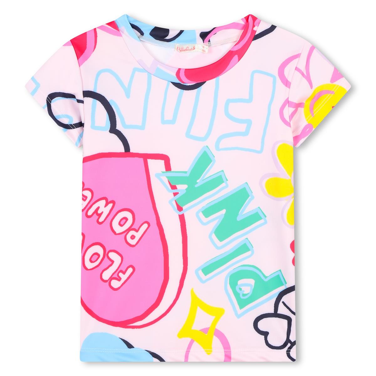 Girls Pink Printed T-Shirt