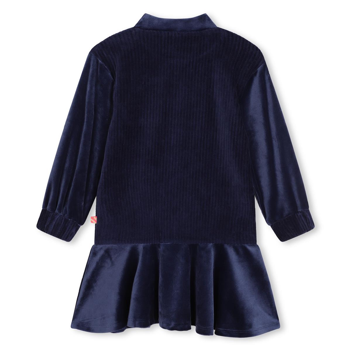 Girls Dark Blue Cotton Dress