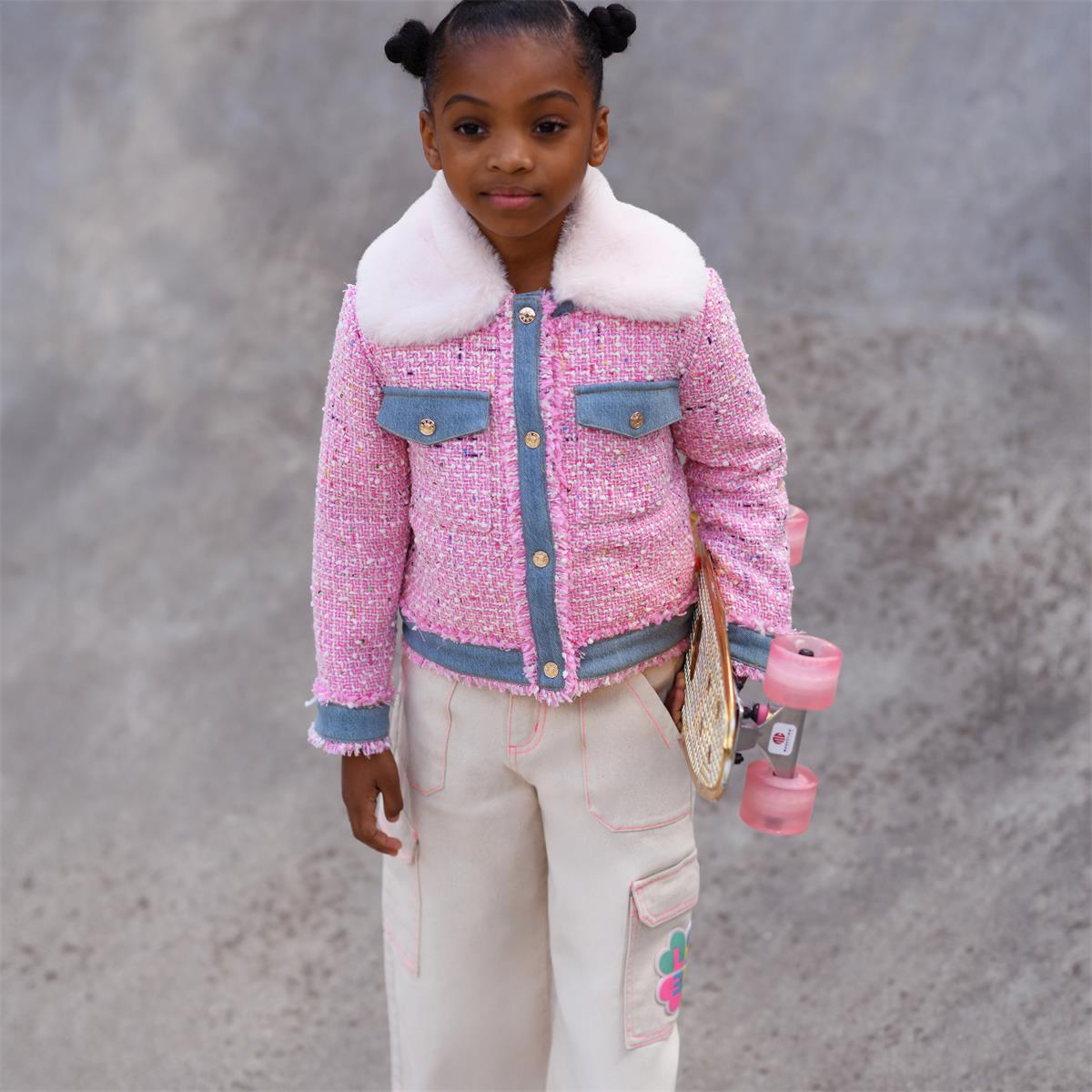 Girls Pink Padded Jacket