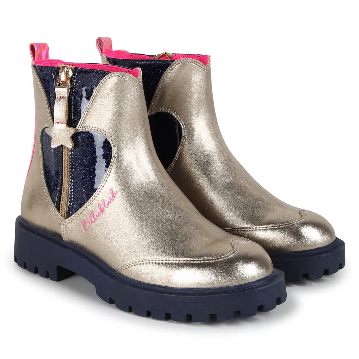 Girls Gold Boots