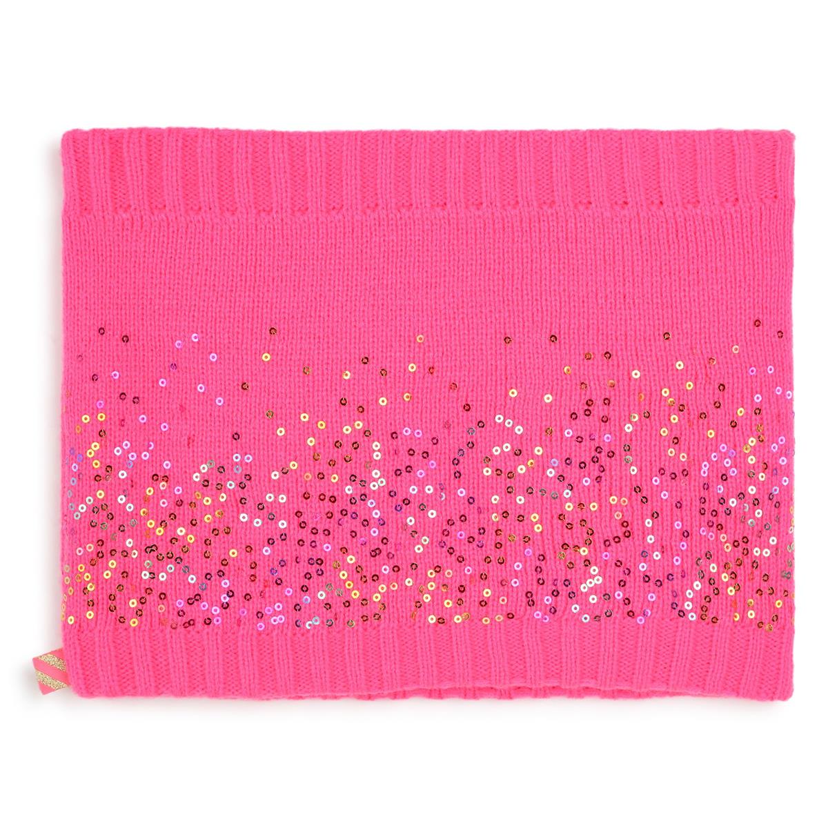 Girls Pink Sequin Scarf