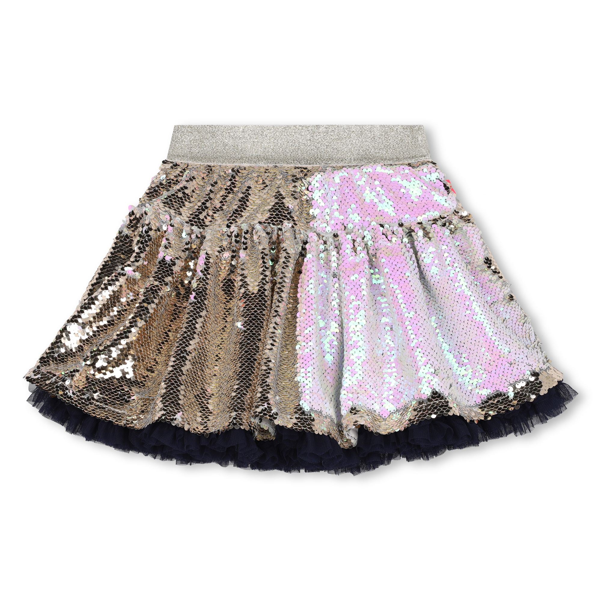 Girls Gold Sequin Skirt