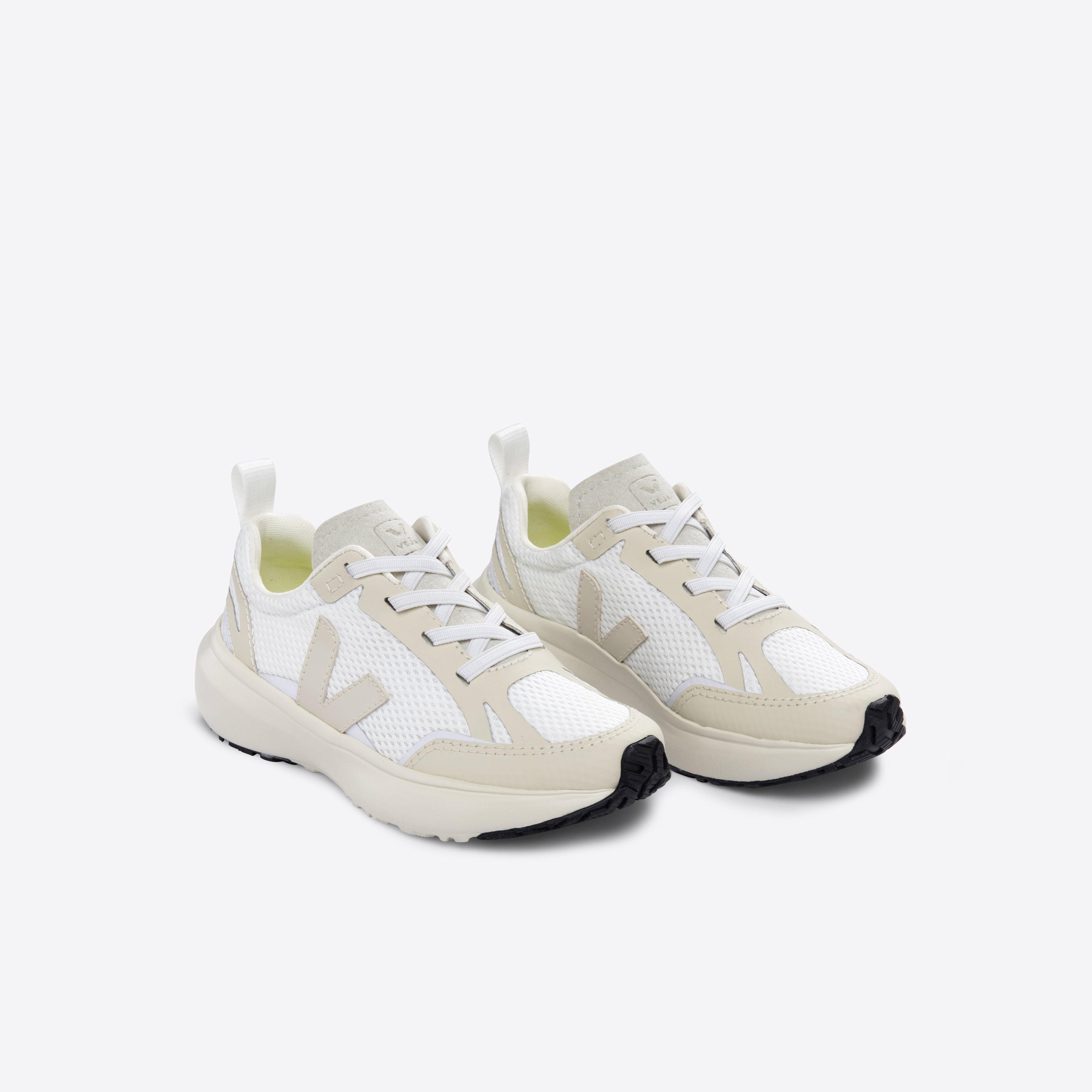 Boys & Girls White "SMALL CANARY" Shoes