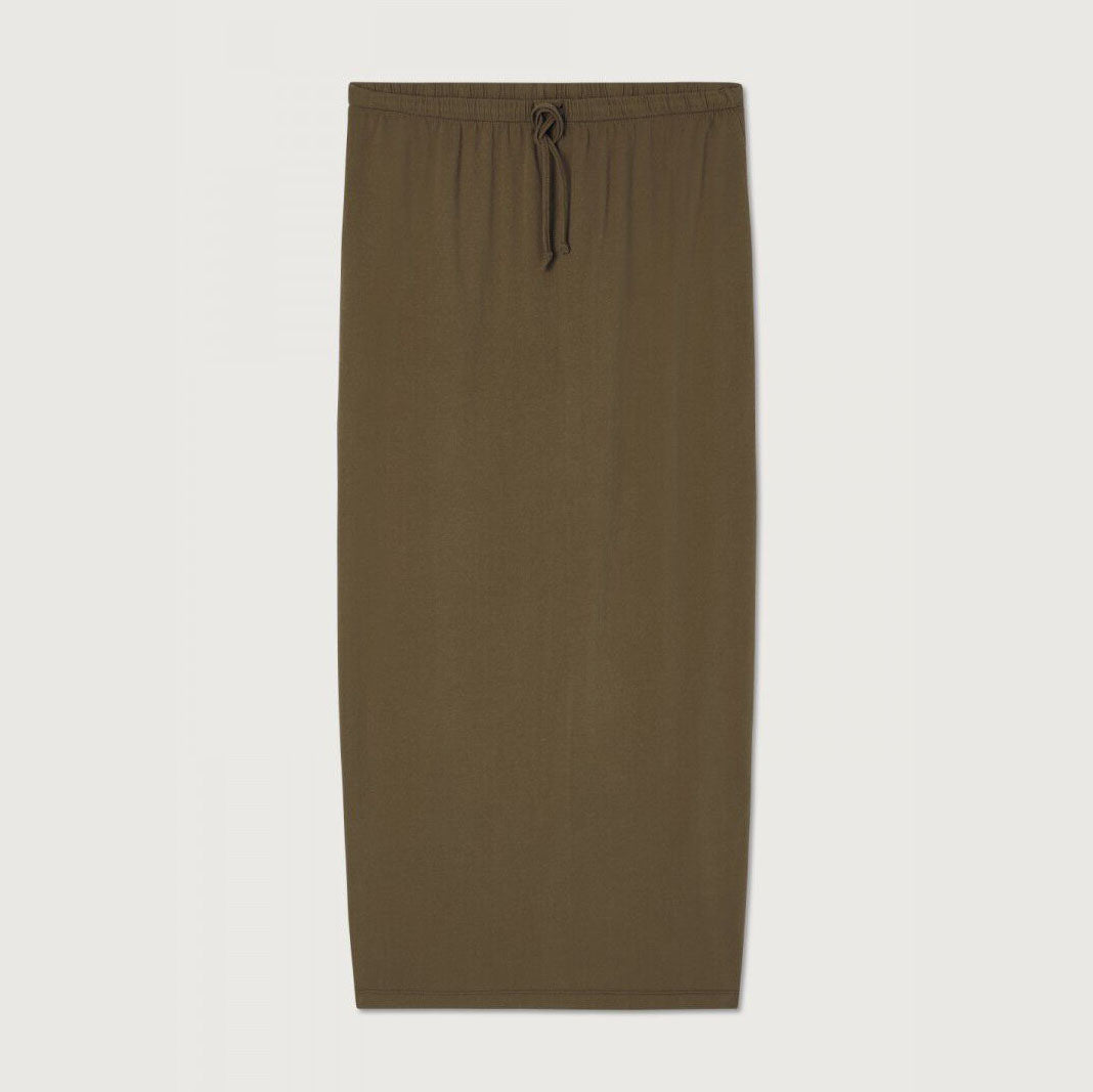 Women Olive Cotton Skirt