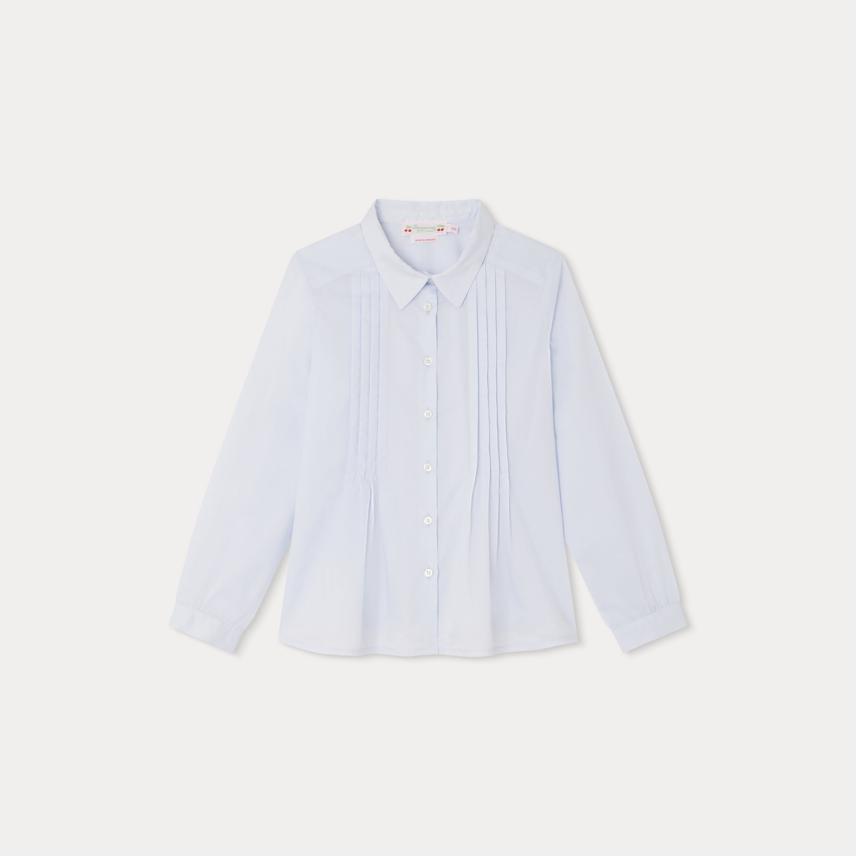 Girls Light Blue Cotton Shirt