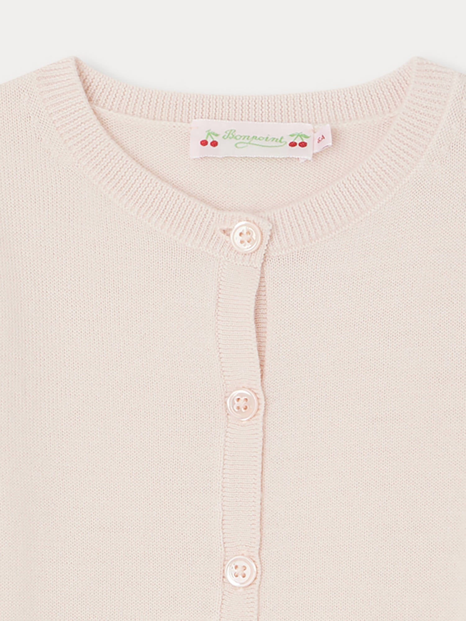 Girls Light Pink Wool Cardigan