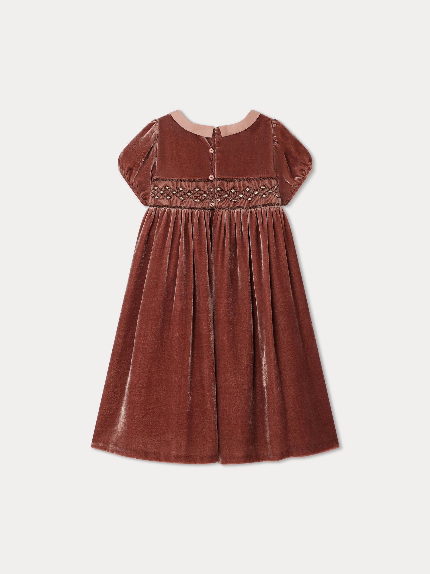 Girls Dark Pink Velvet Dress