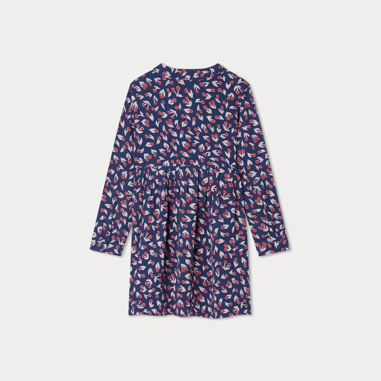 Girls Navy Cherry Dress