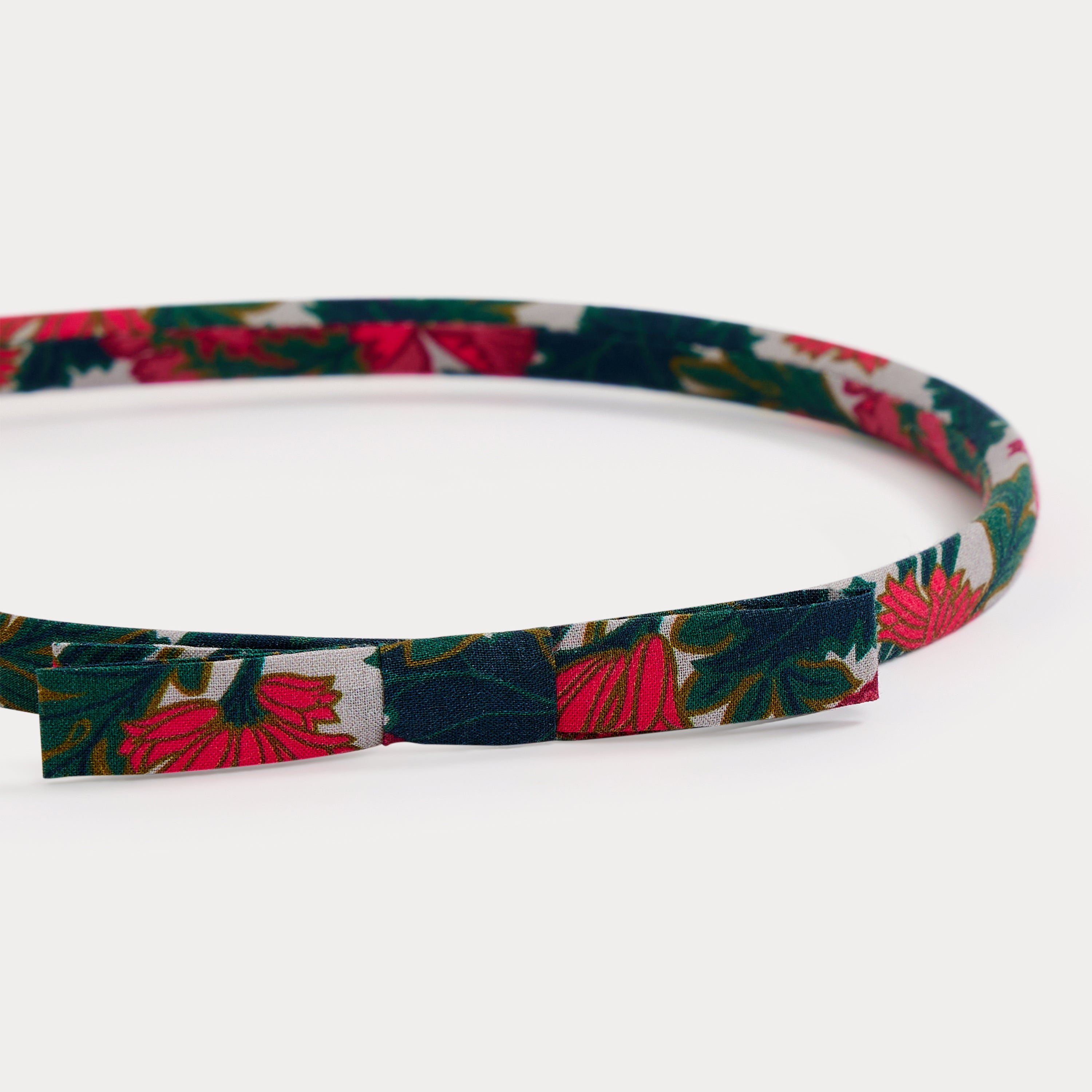 Girls Green Flowers Headband