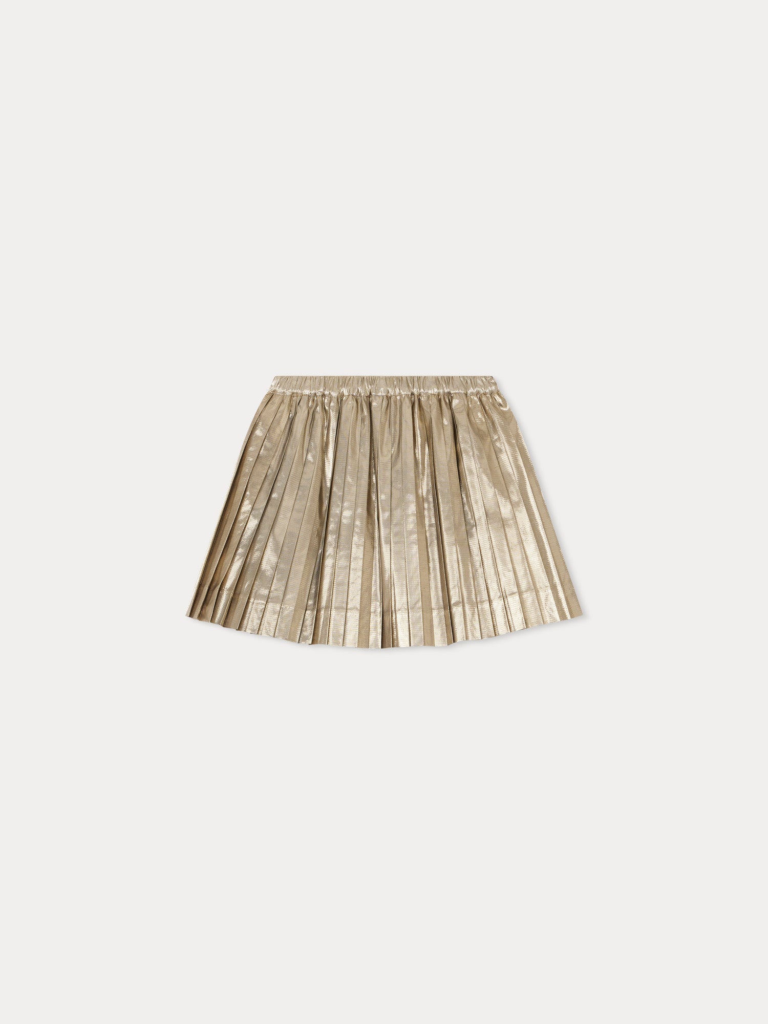 Girls Champagne Pleated Skirt
