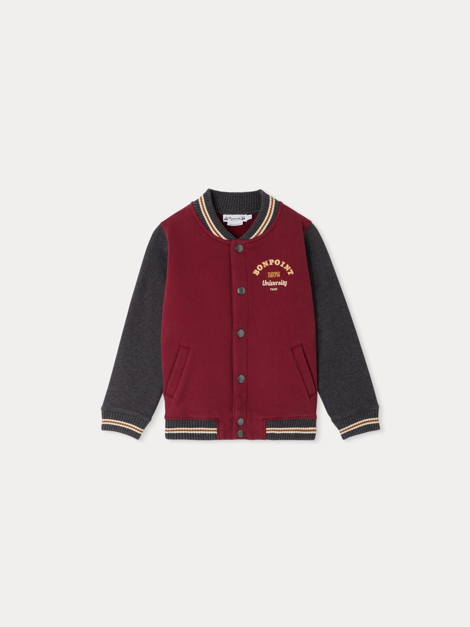 Boys Wine Red Cotton Jacket