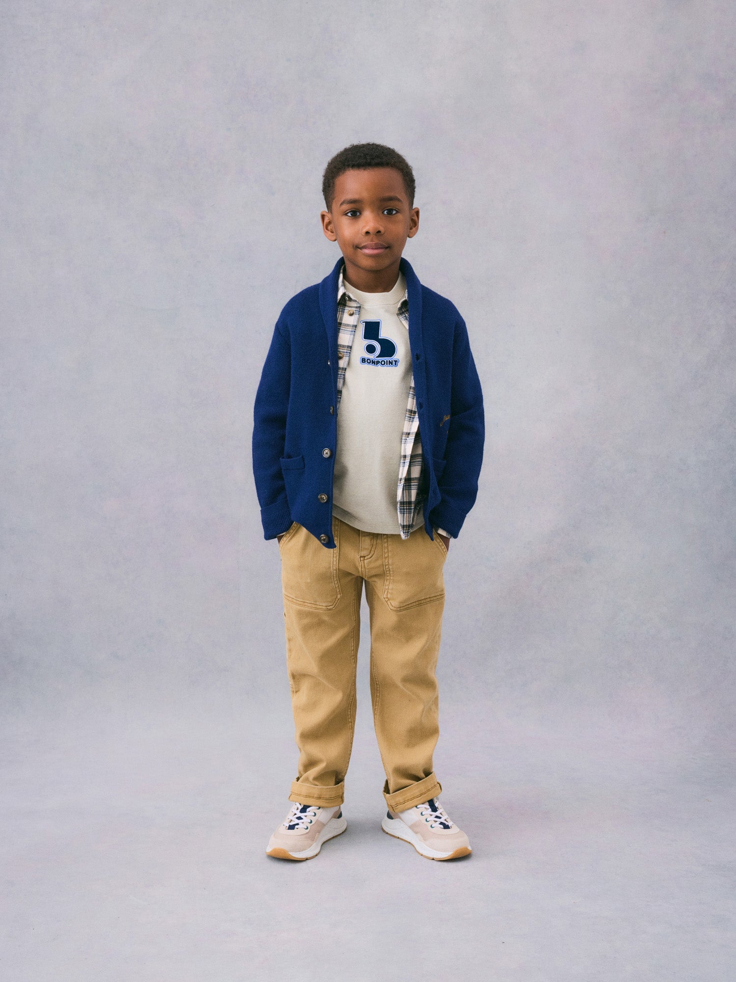 Boys Beige Cotton Trousers