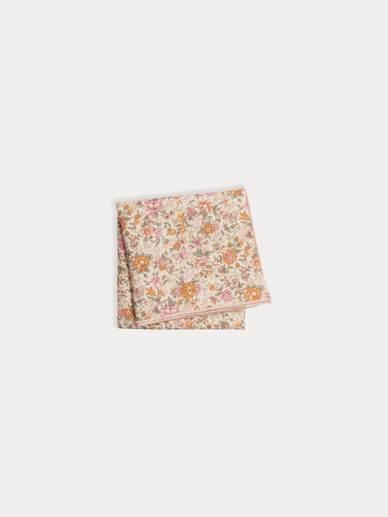 Girls Rose Floral Cotton Scarf(50x50cm)