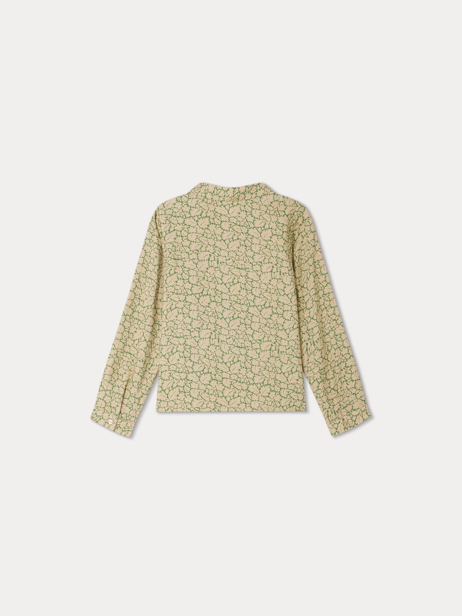 Girls Beige Floral Shirt