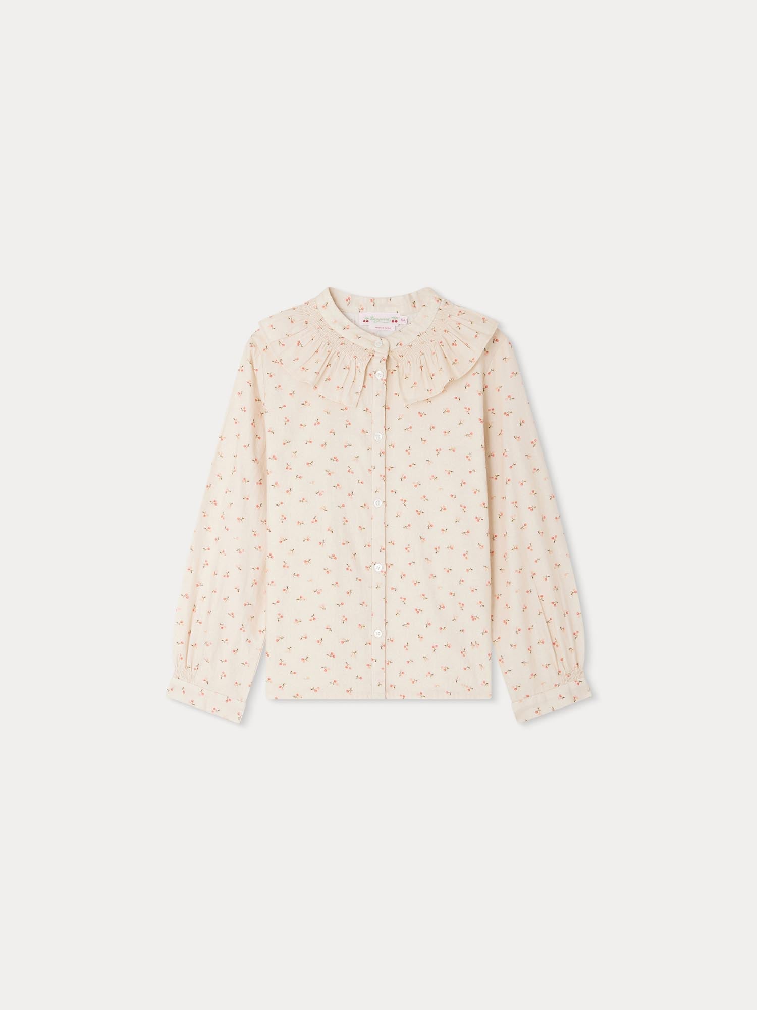 Girls Rose Cherry Cotton Shirt