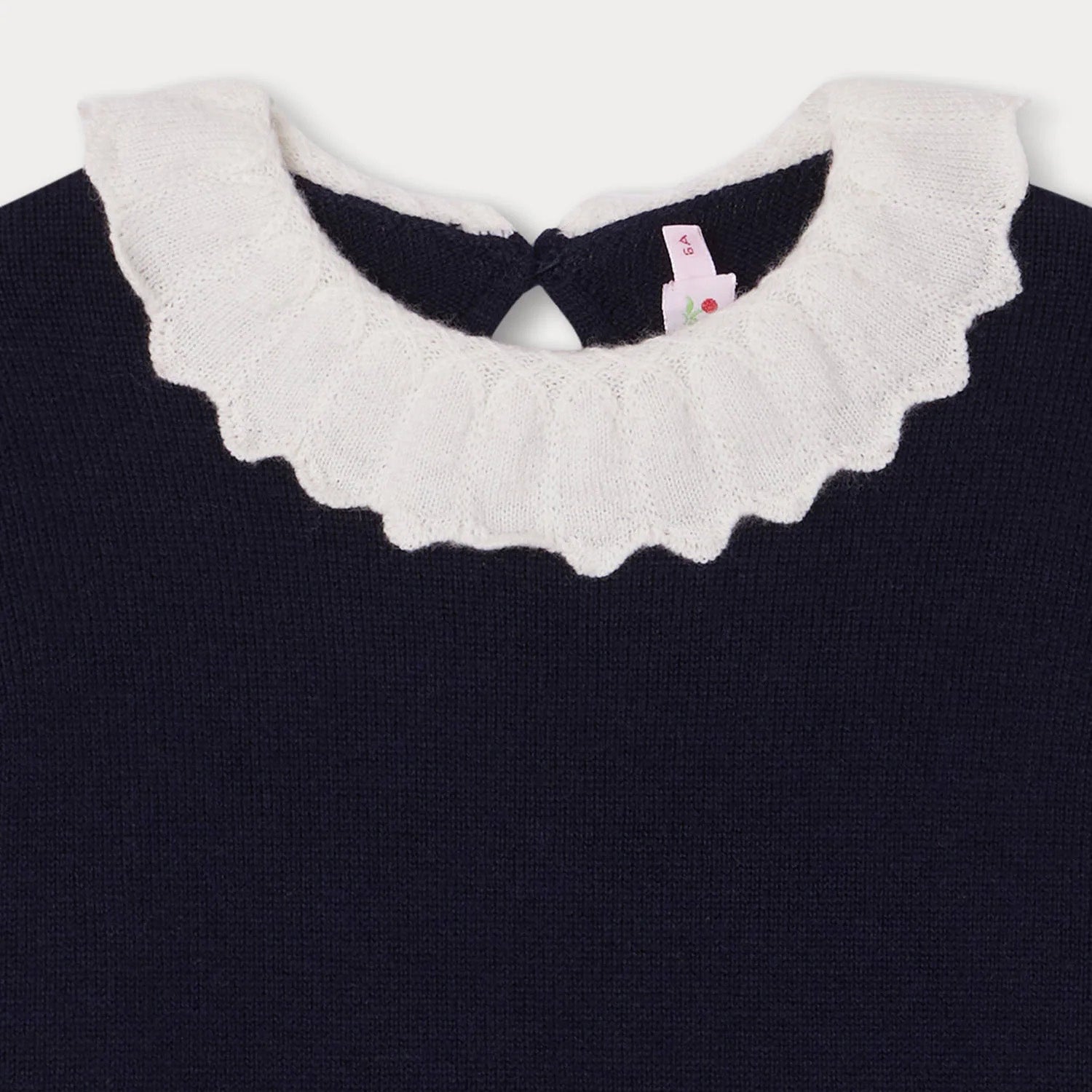 Girls Navy Wool Sweater