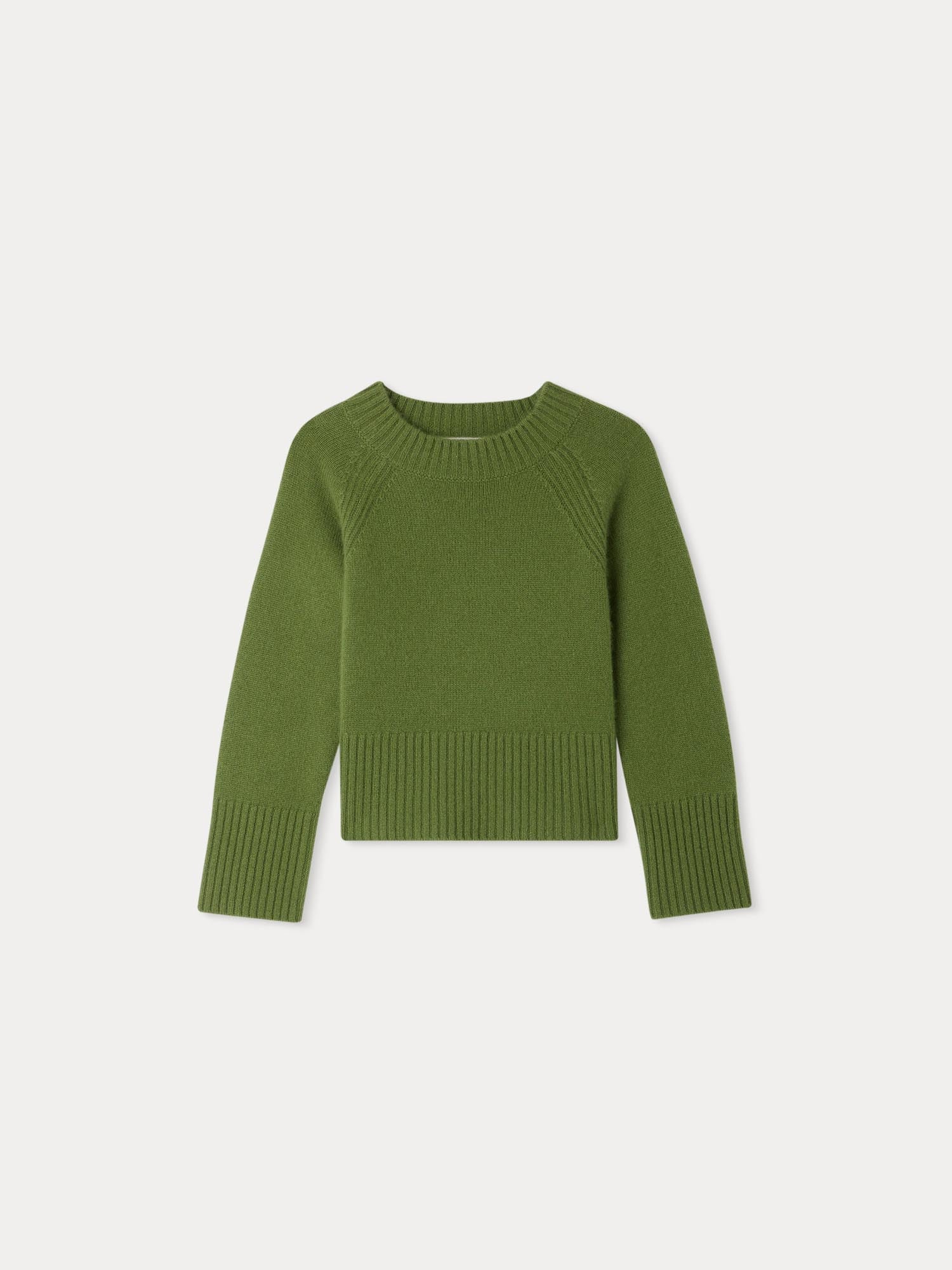 Girls Green Cashmere Sweater