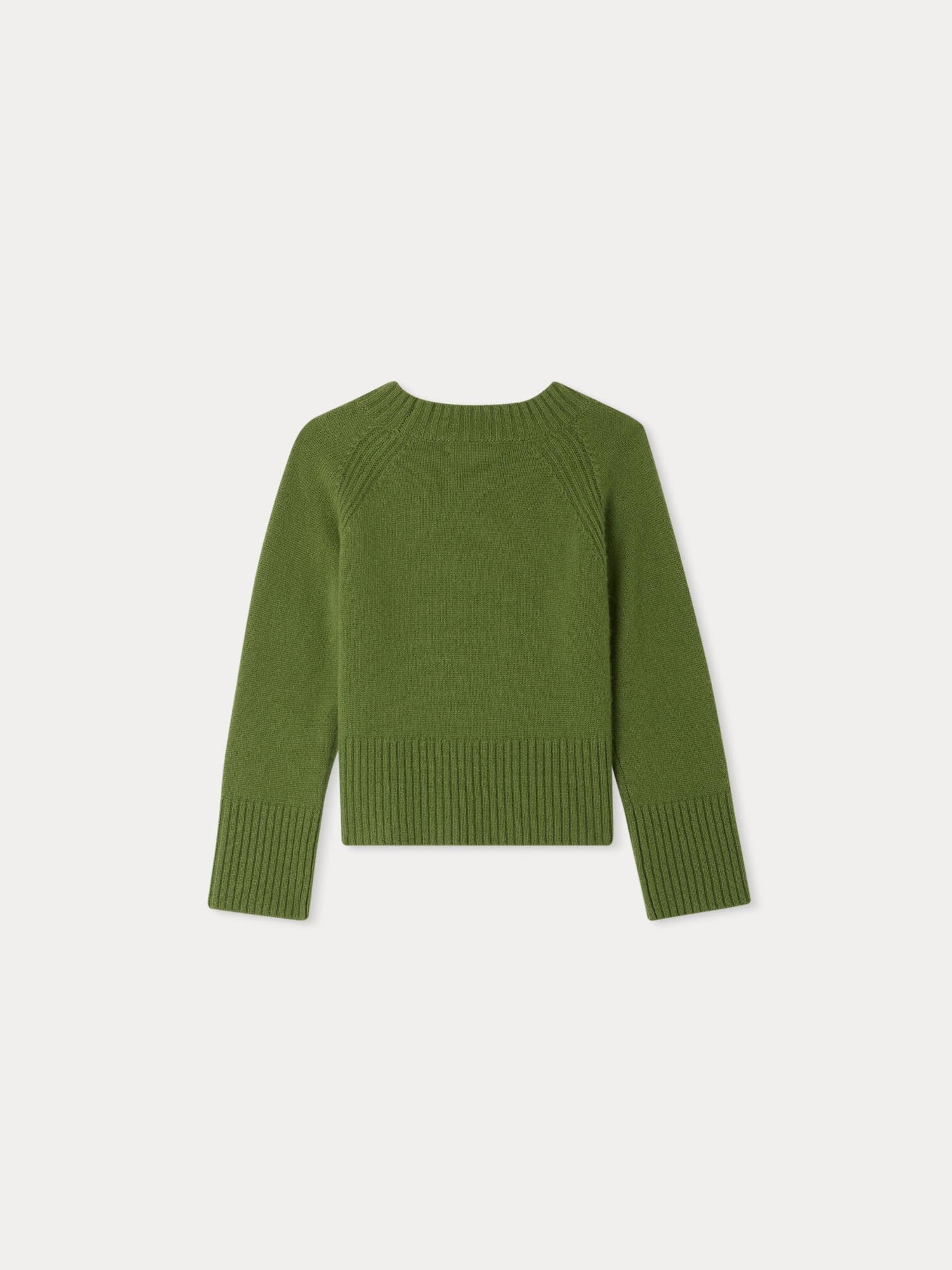 Girls Green Cashmere Sweater