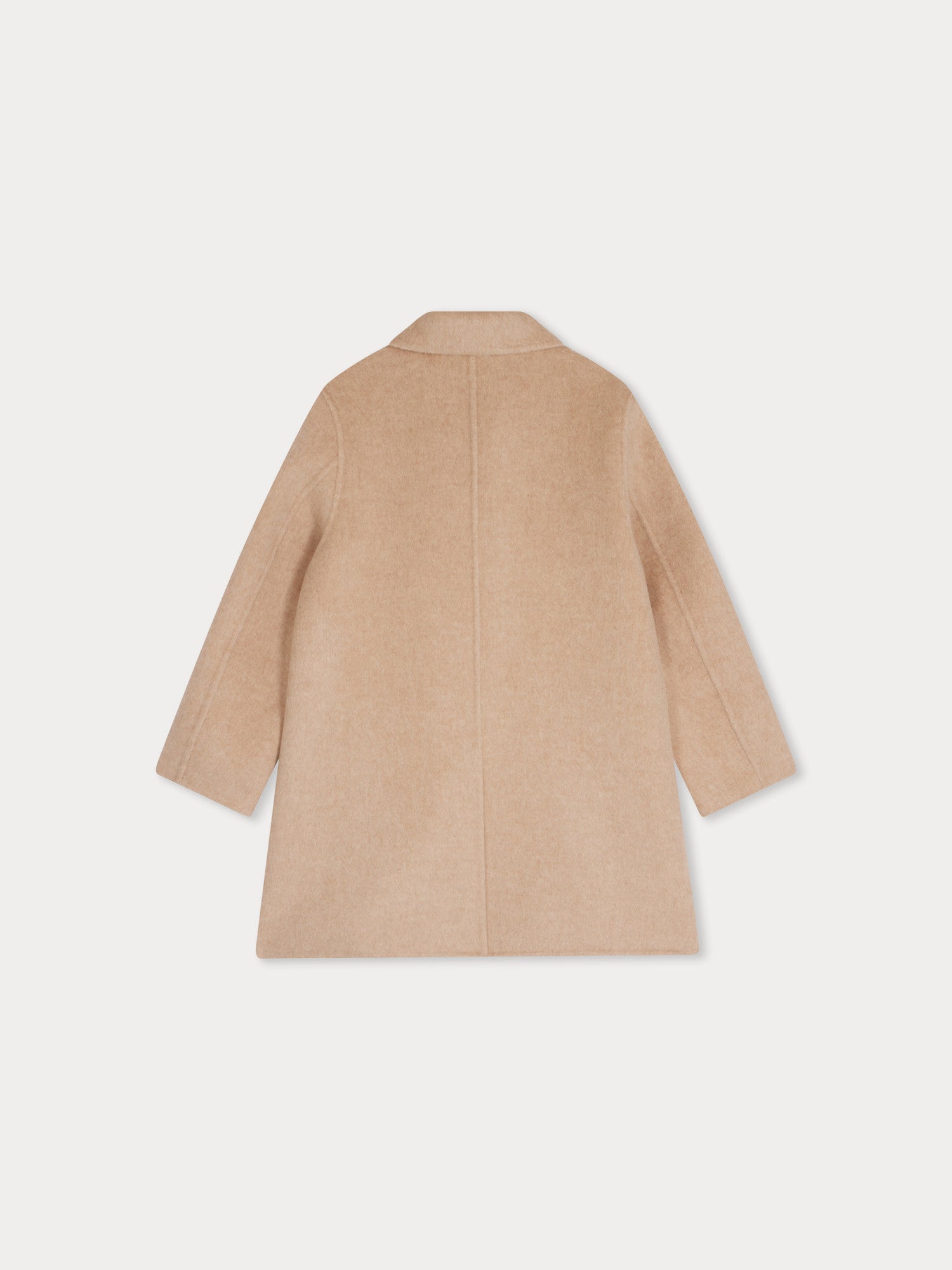 Girls Beige Wool Coat