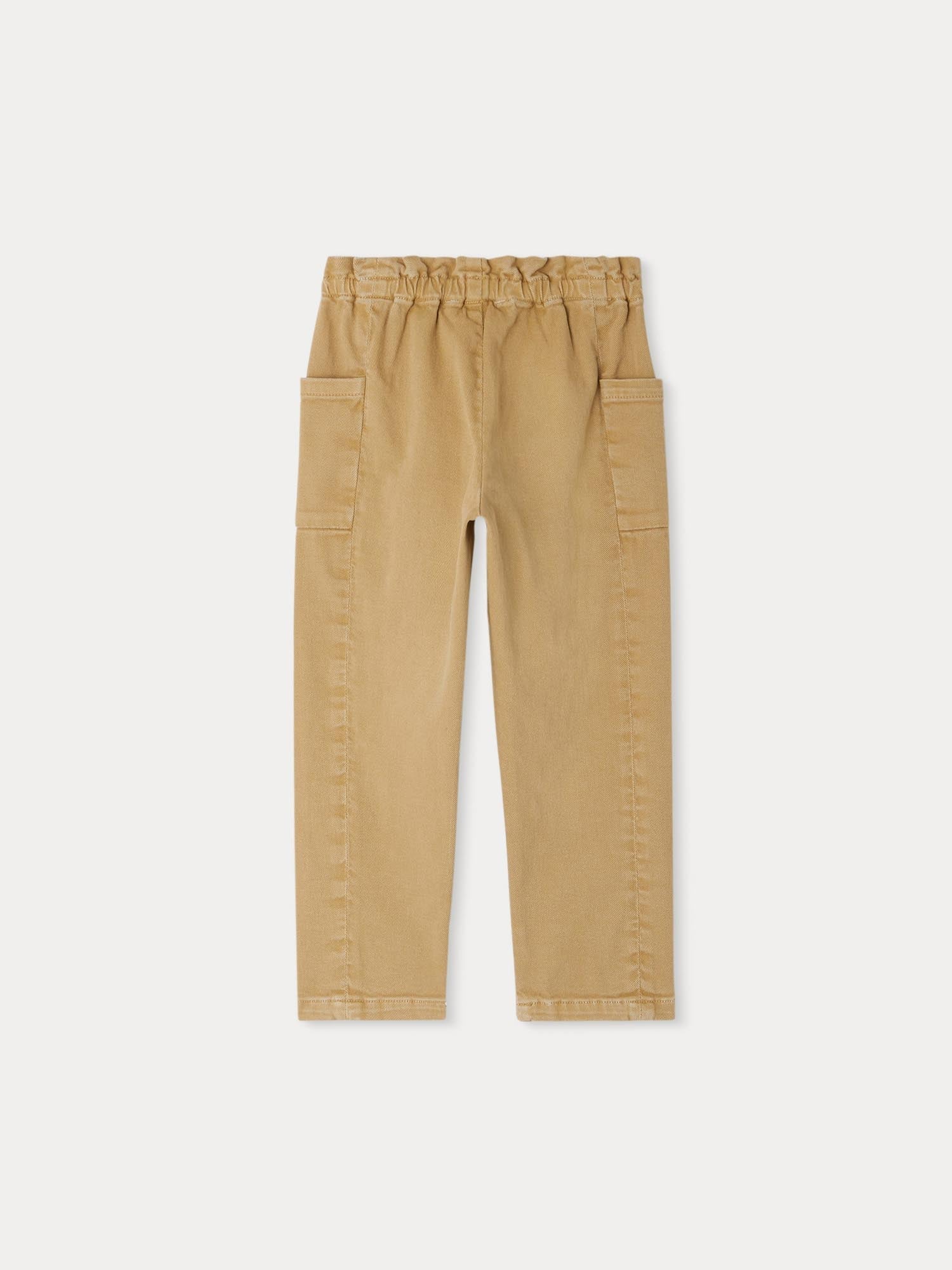 Girls Beige Denim Trousers