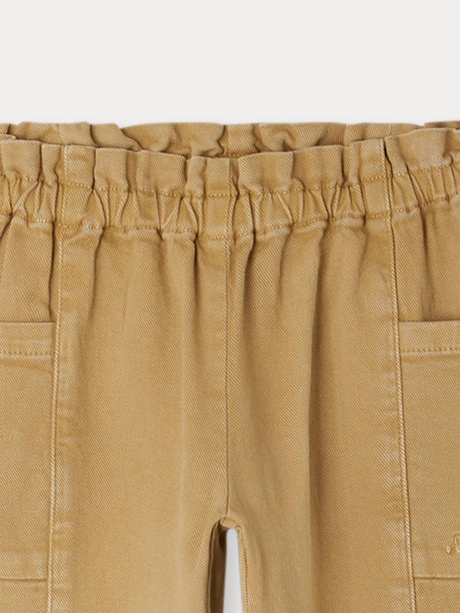 Girls Beige Denim Trousers