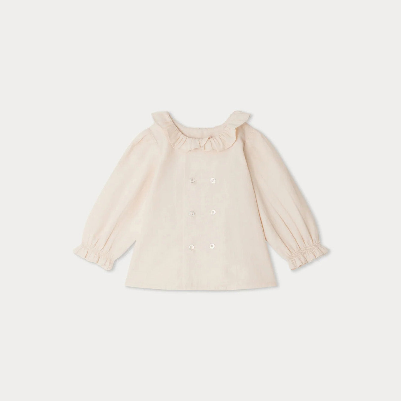 Baby Girls Pale Pink Cotton Shirt