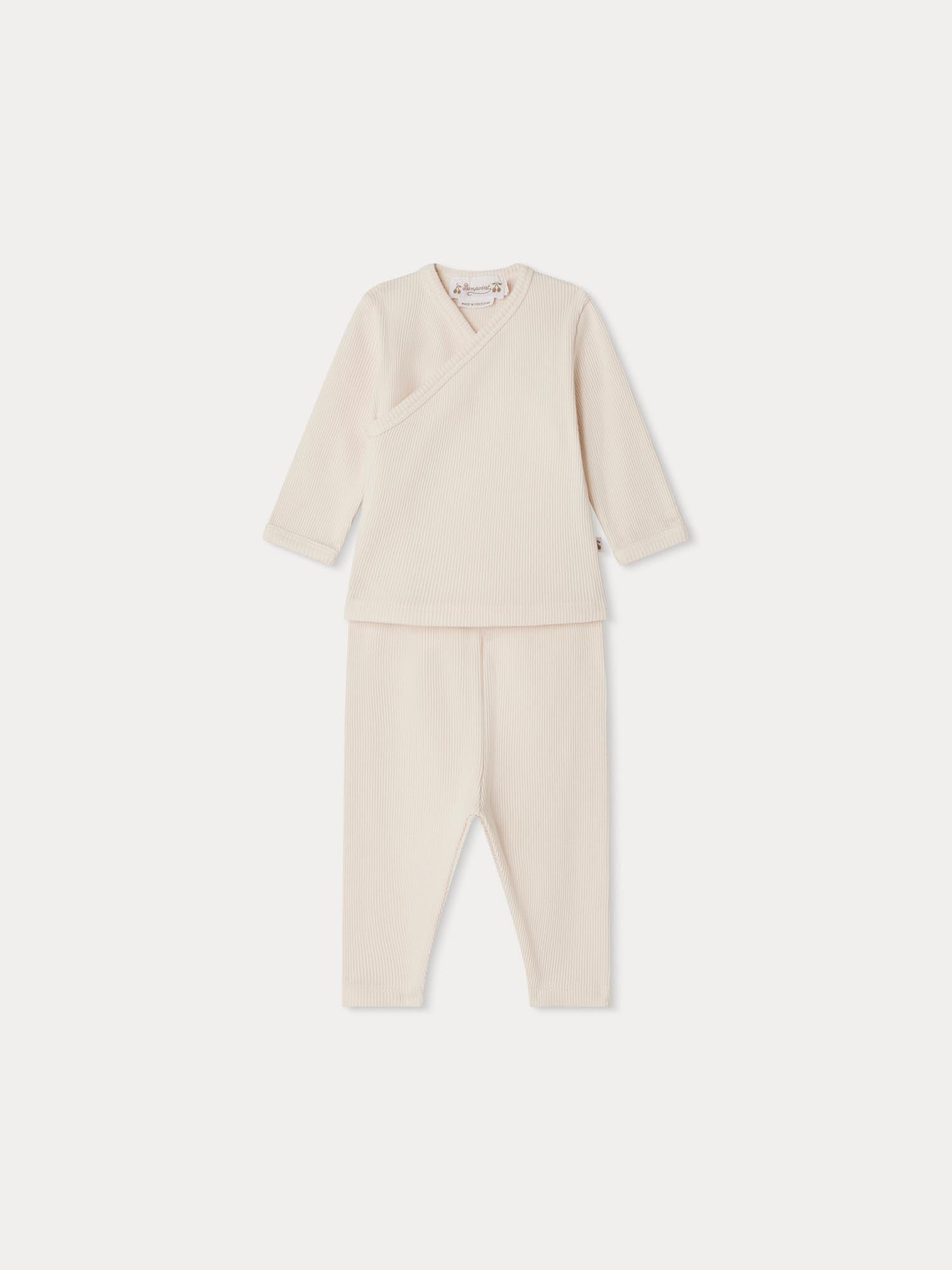 Baby Boys & Girls Beige Cotton Set