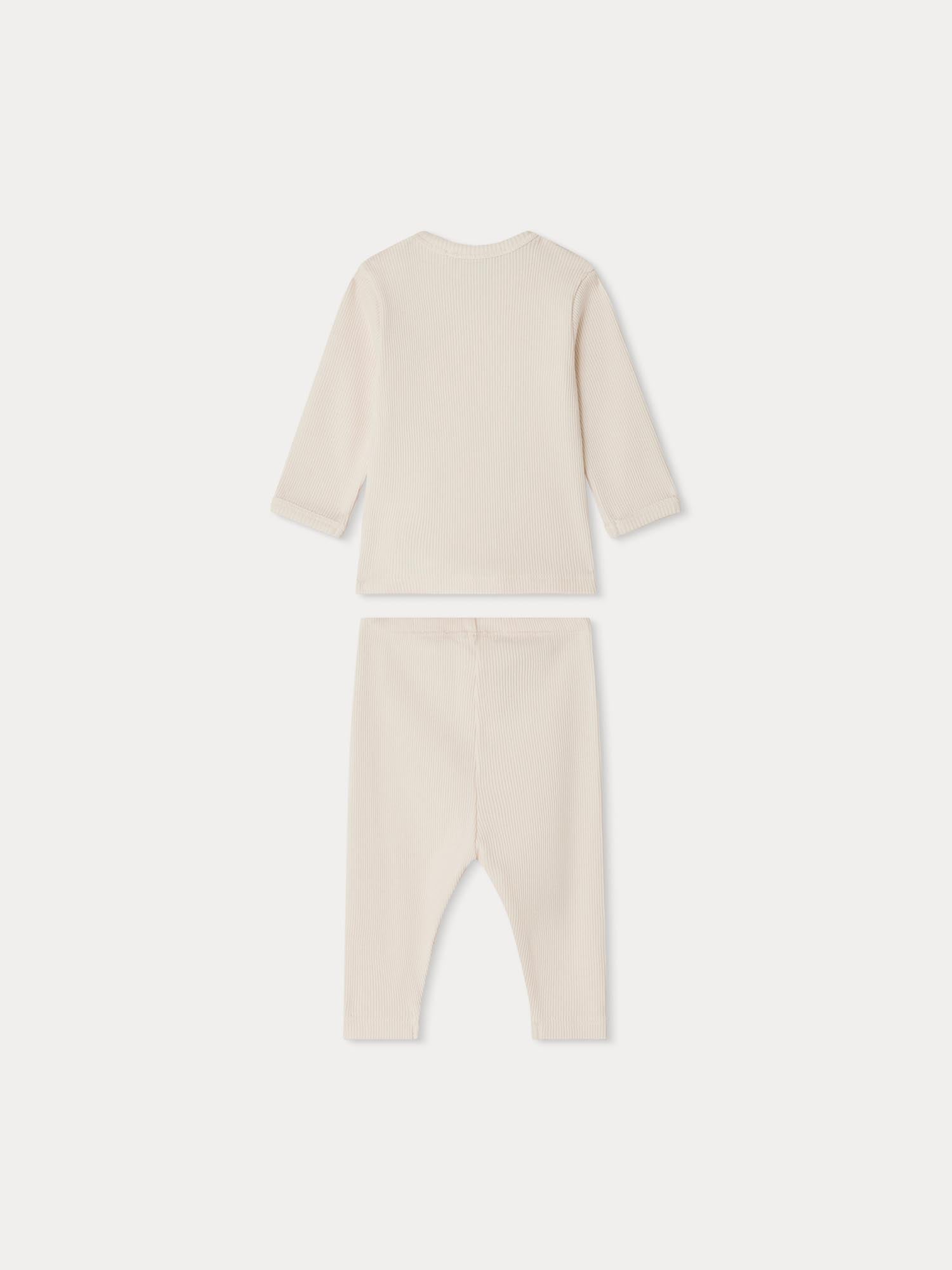 Baby Boys & Girls Beige Cotton Set