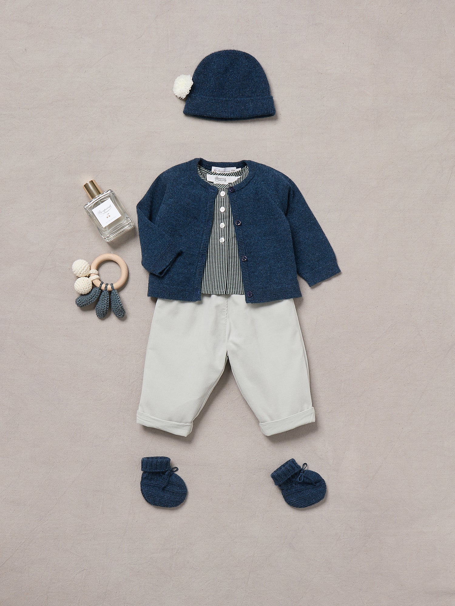 Baby Boys & Girls Blue Cashmere Shoes