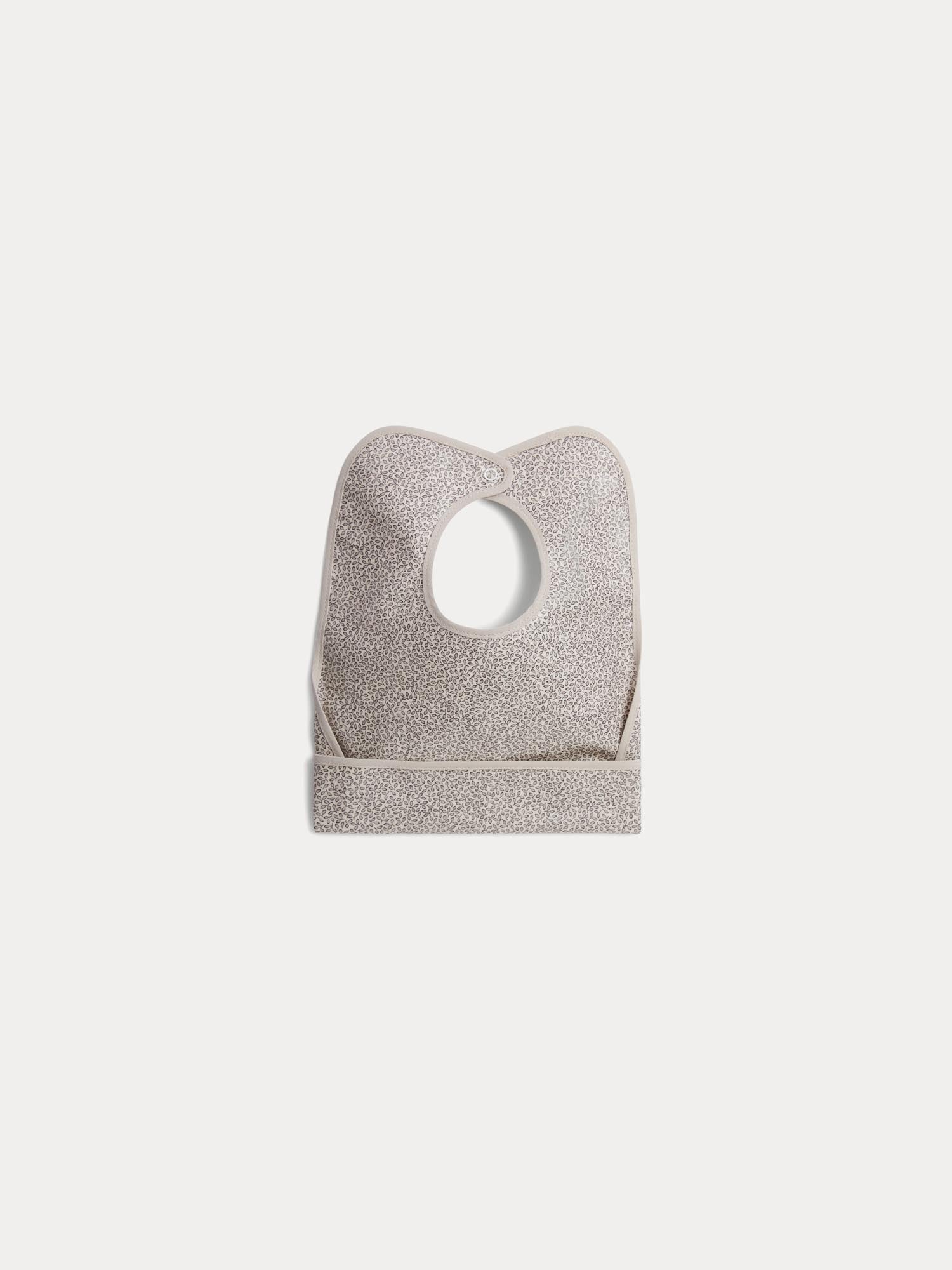 Baby Boys & Girls Grey Cotton Bib(33.2x25.6cm)