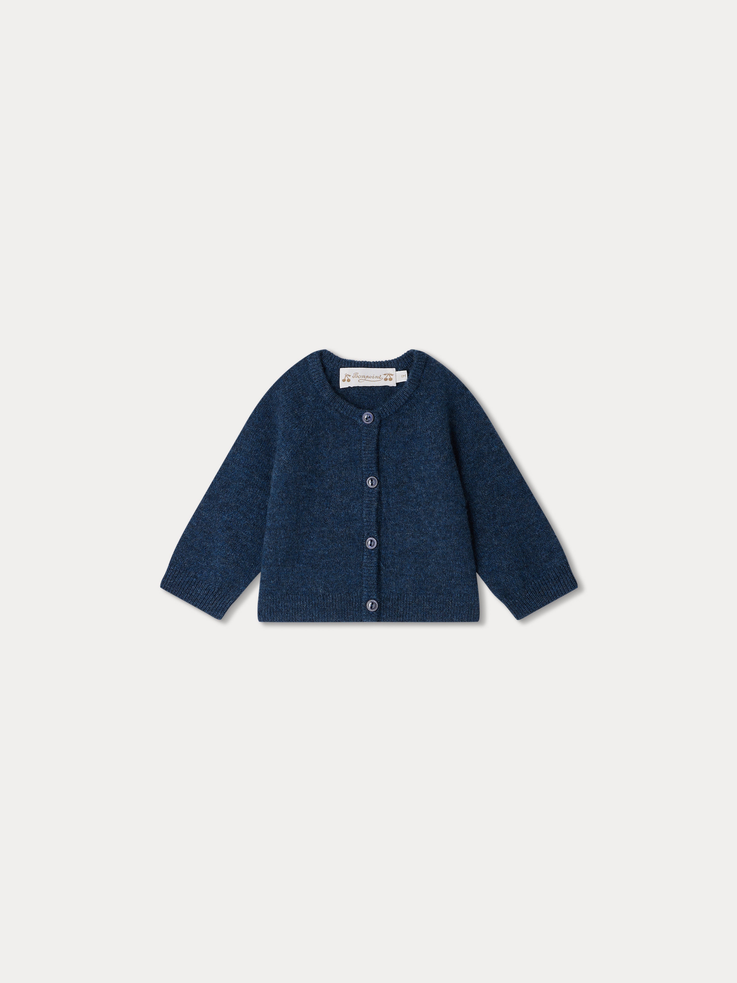 Baby Boys Dark Blue Cashmere Cardigan