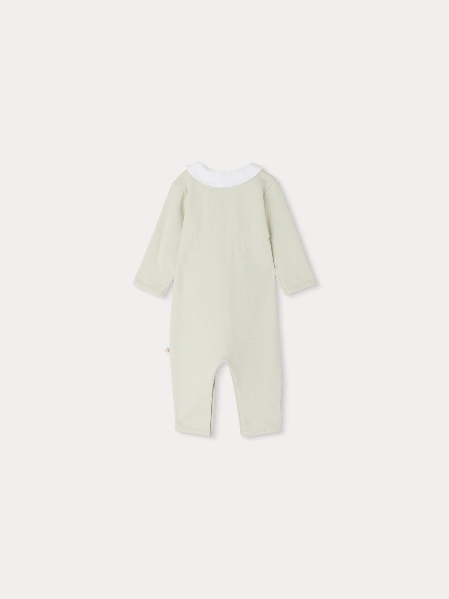 Baby Boys & Girls Beige Cotton Babysuit