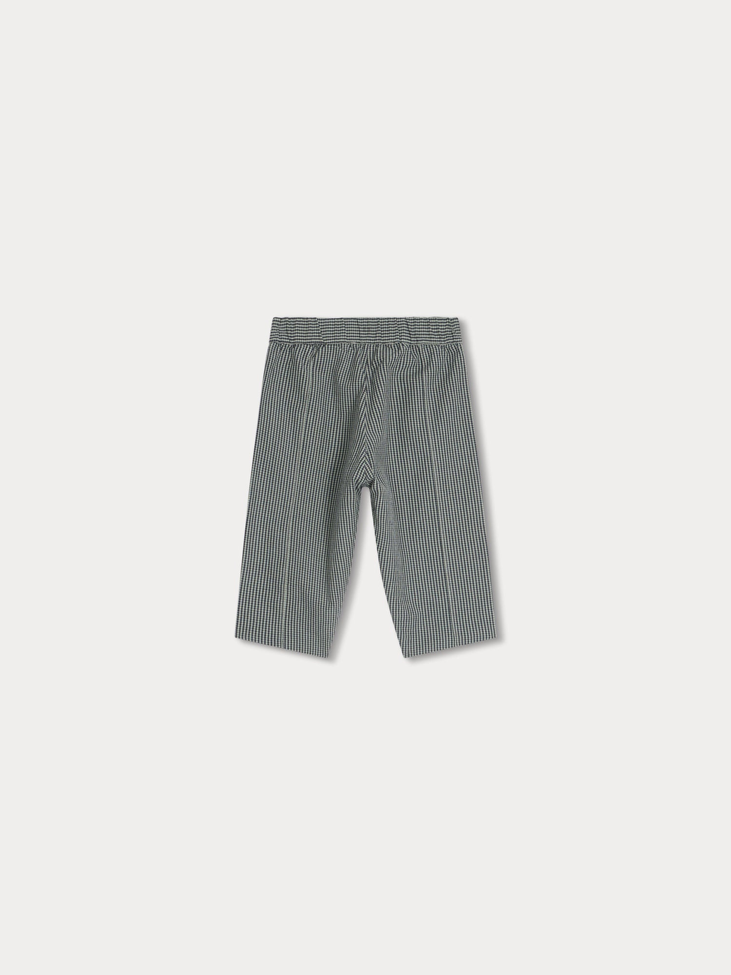 Baby Boys Green Check Cotton Trousers