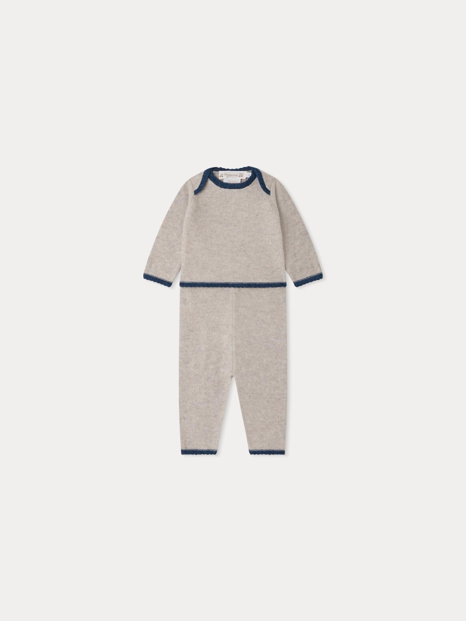 Baby Boys Taupe Cashmere Set