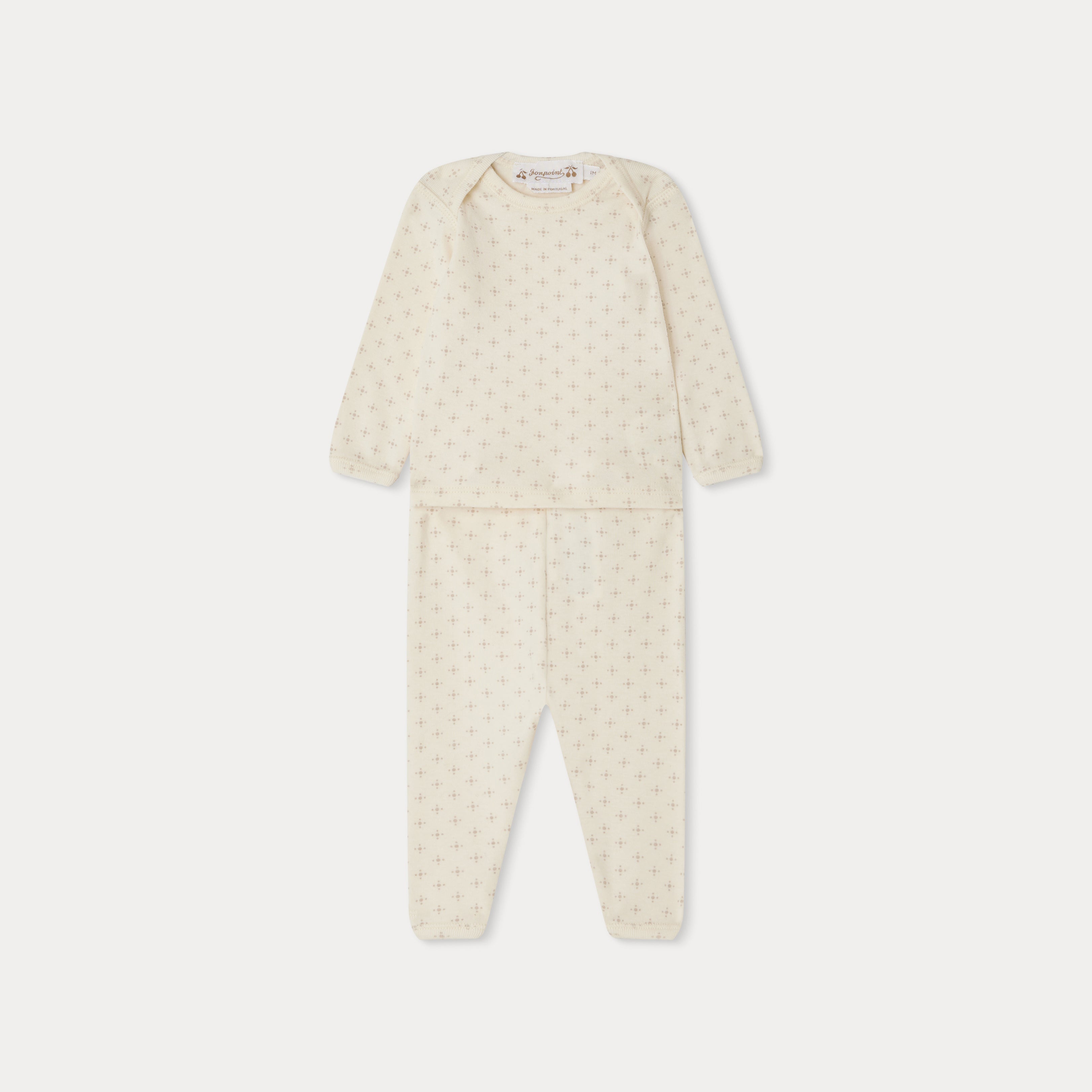 Baby Boys & Girls Beige Cotton Set