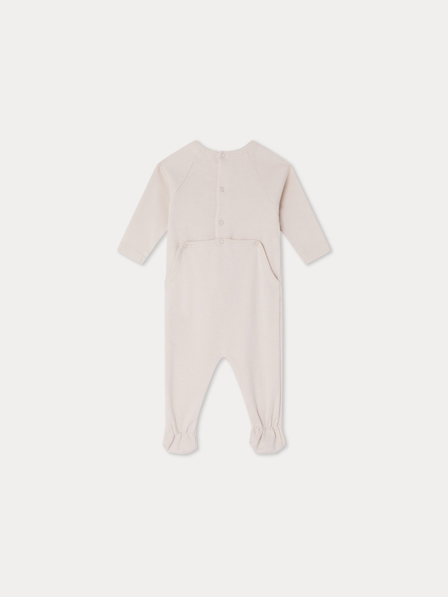 Baby Boys & Girls Beige Cotton Babysuit