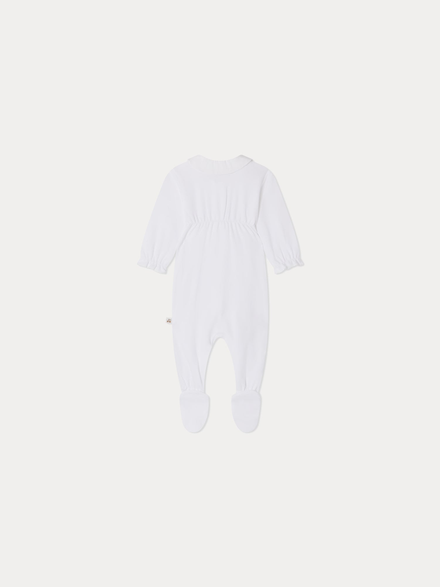 Baby Boys & Girls White Cotton Babysuit