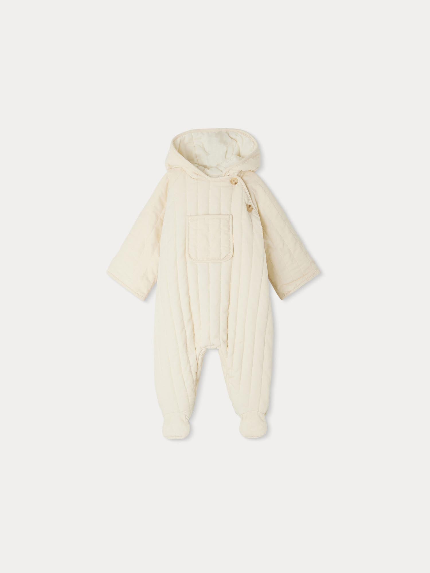 Baby Boys & Girls Ivory Padded Babysuit