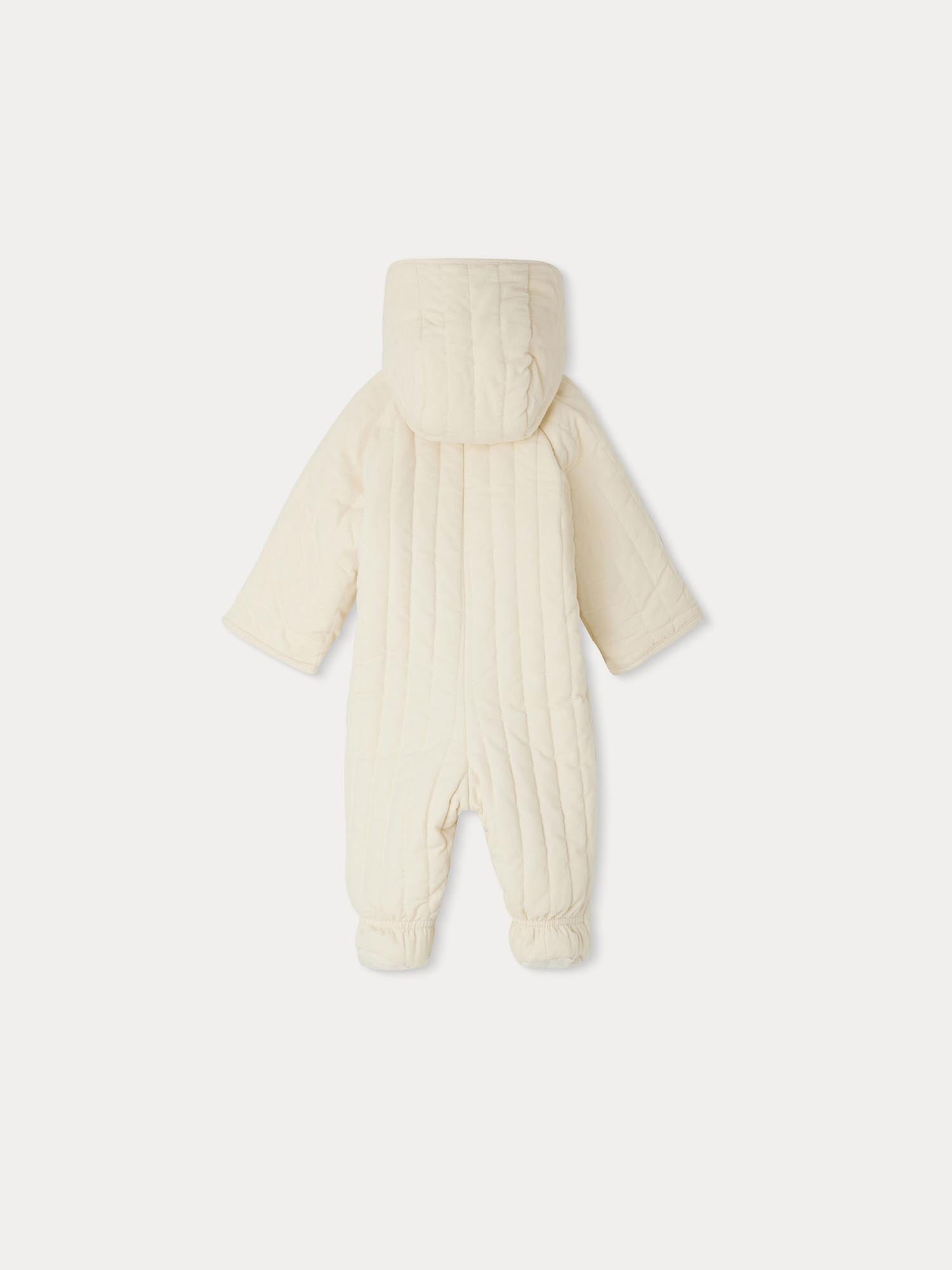 Baby Boys & Girls Ivory Padded Babysuit