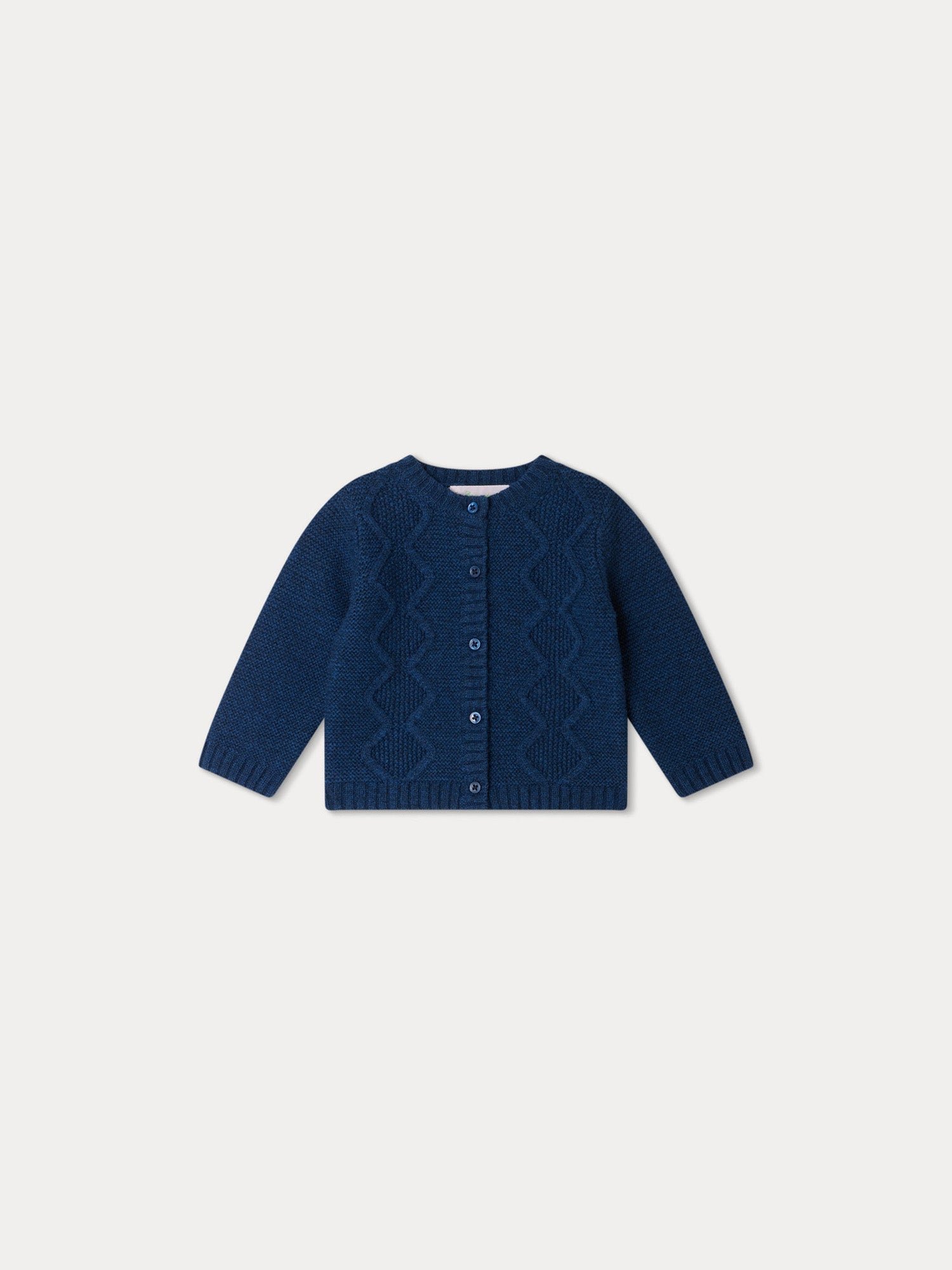 Baby Girls Navy Wool Cardigan