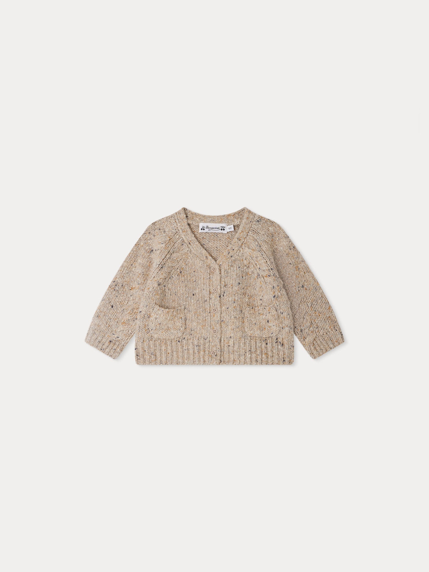 Baby Boys Beige Wool Cardigan