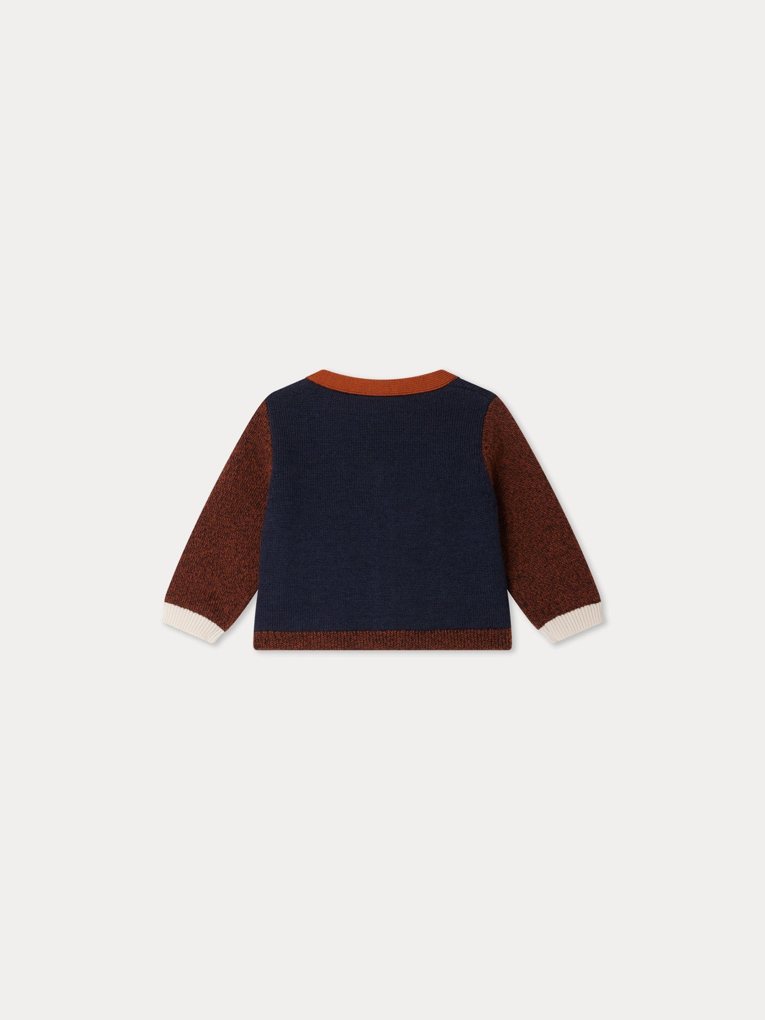 Baby Boys Navy Wool Cardigan