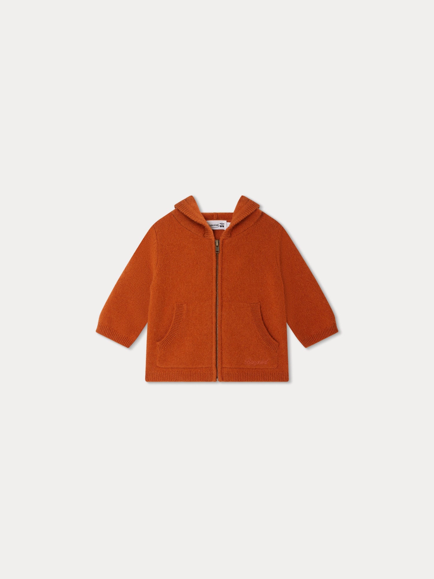 Baby Boys Orange Cashmere Cardigan