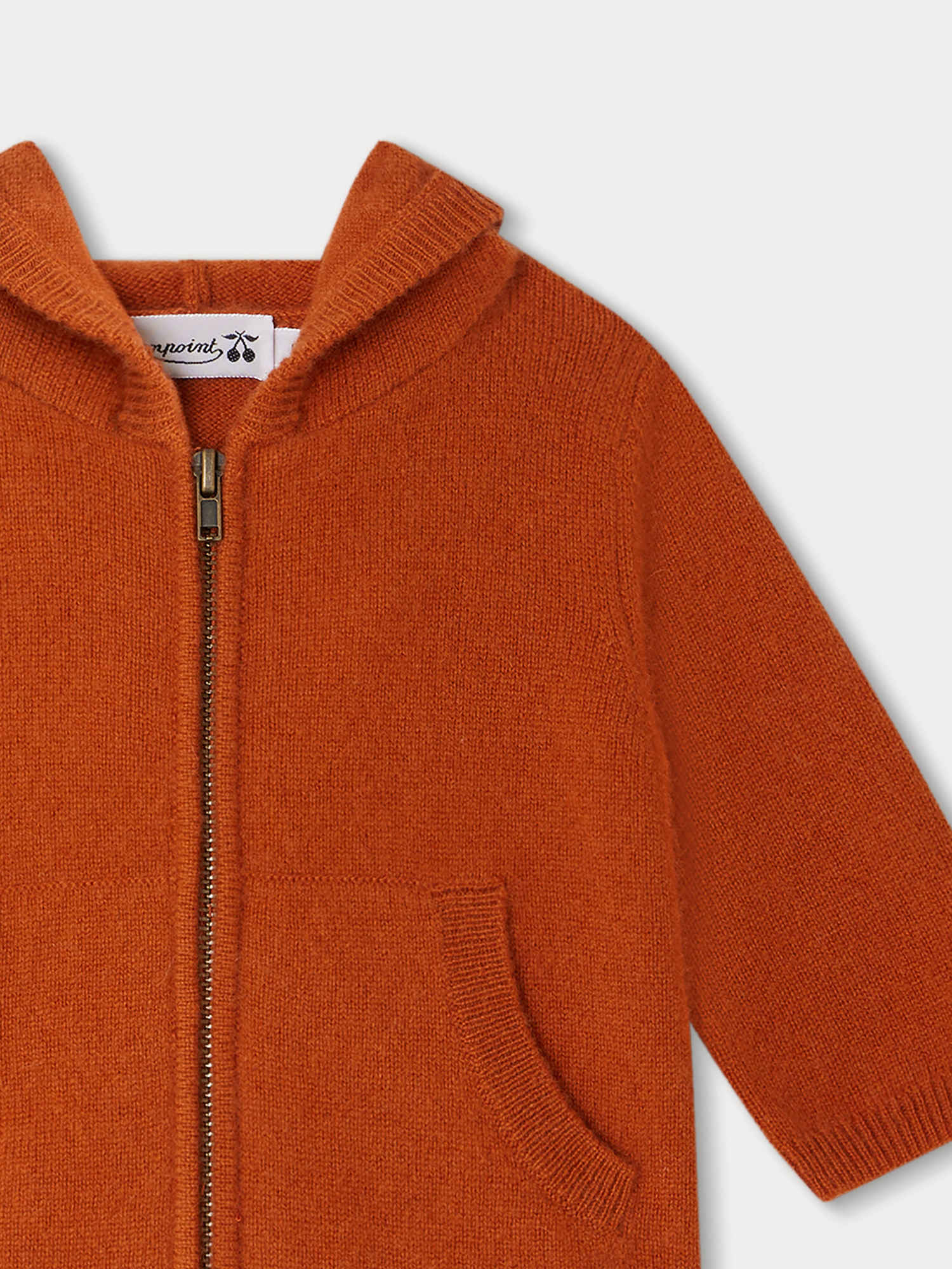 Baby Boys Orange Cashmere Cardigan