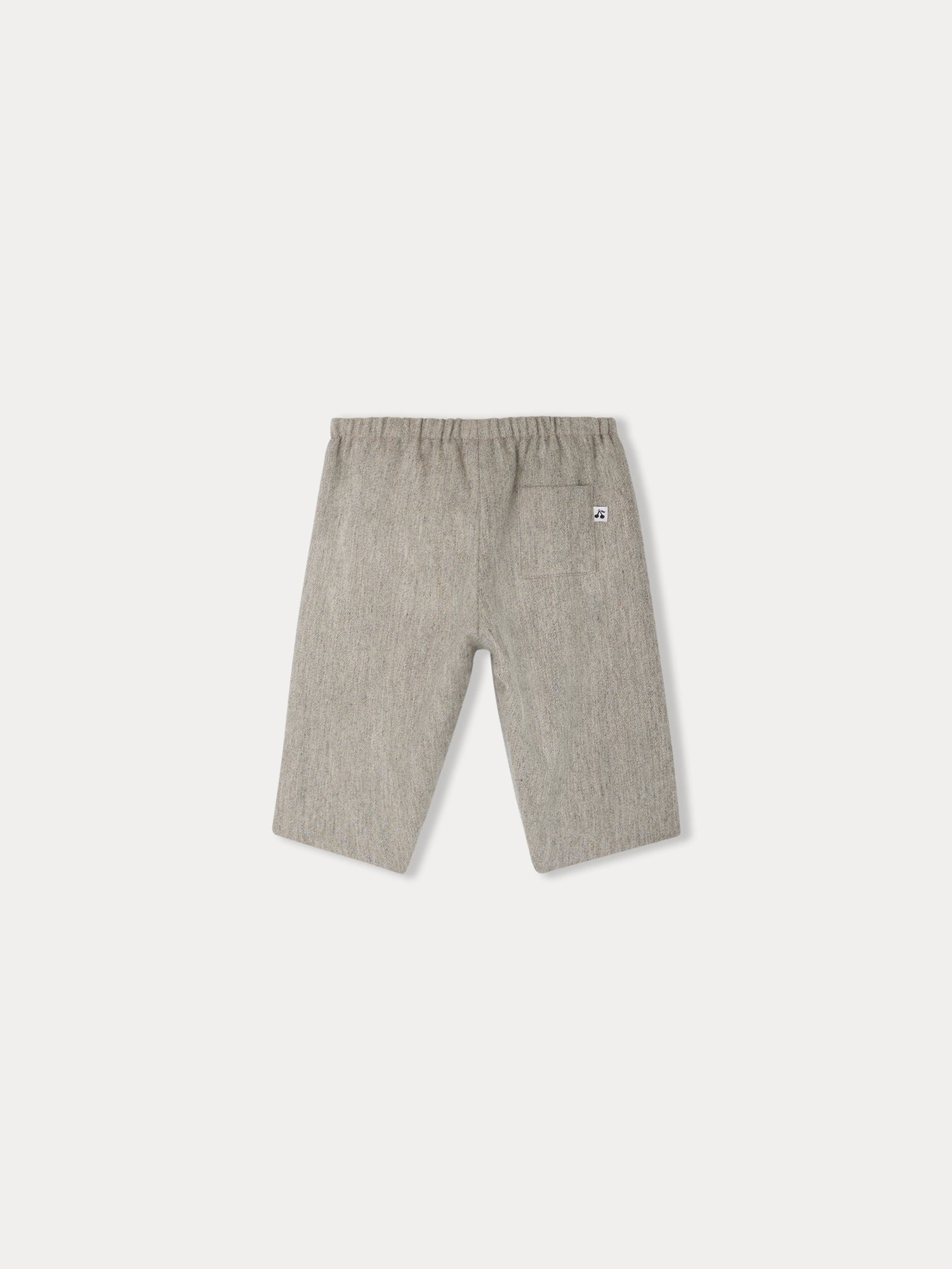 Baby Boys Beige Grey Wool Trousers