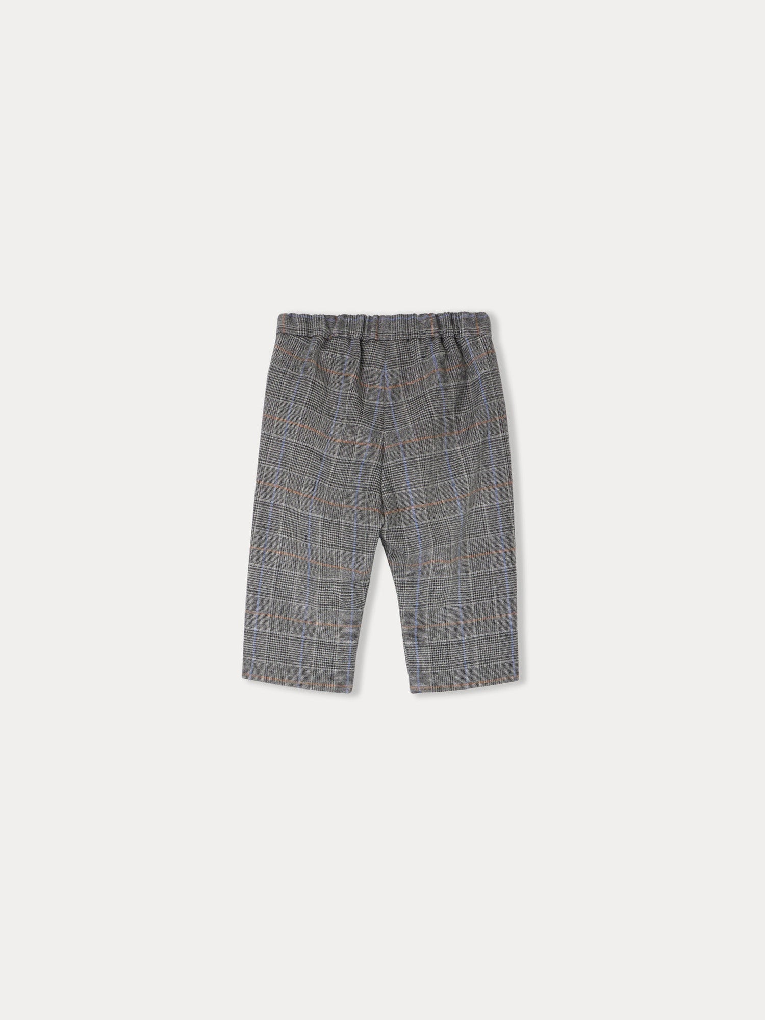 Baby Boys Grey Check Wool Trousers